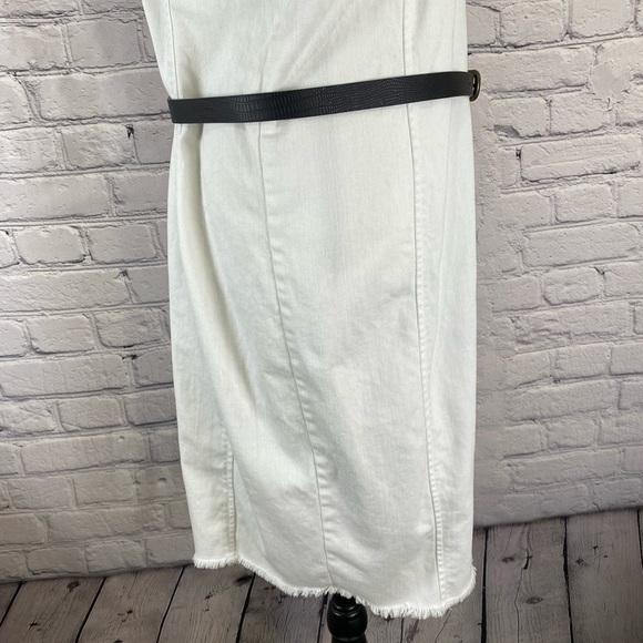 Ralph Lauren White Denim Dress with belt, size 14 - Picture 5 of 12